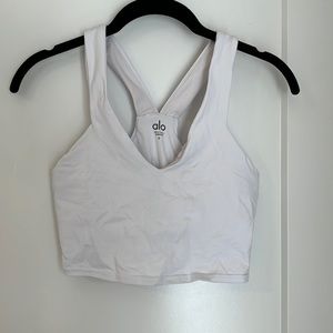 Alo crop top/long line (airbrush teal bra tank top)